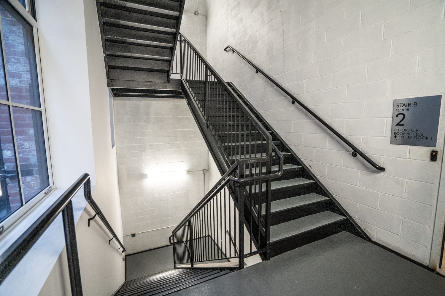 Restored steel stair at 80 White Street