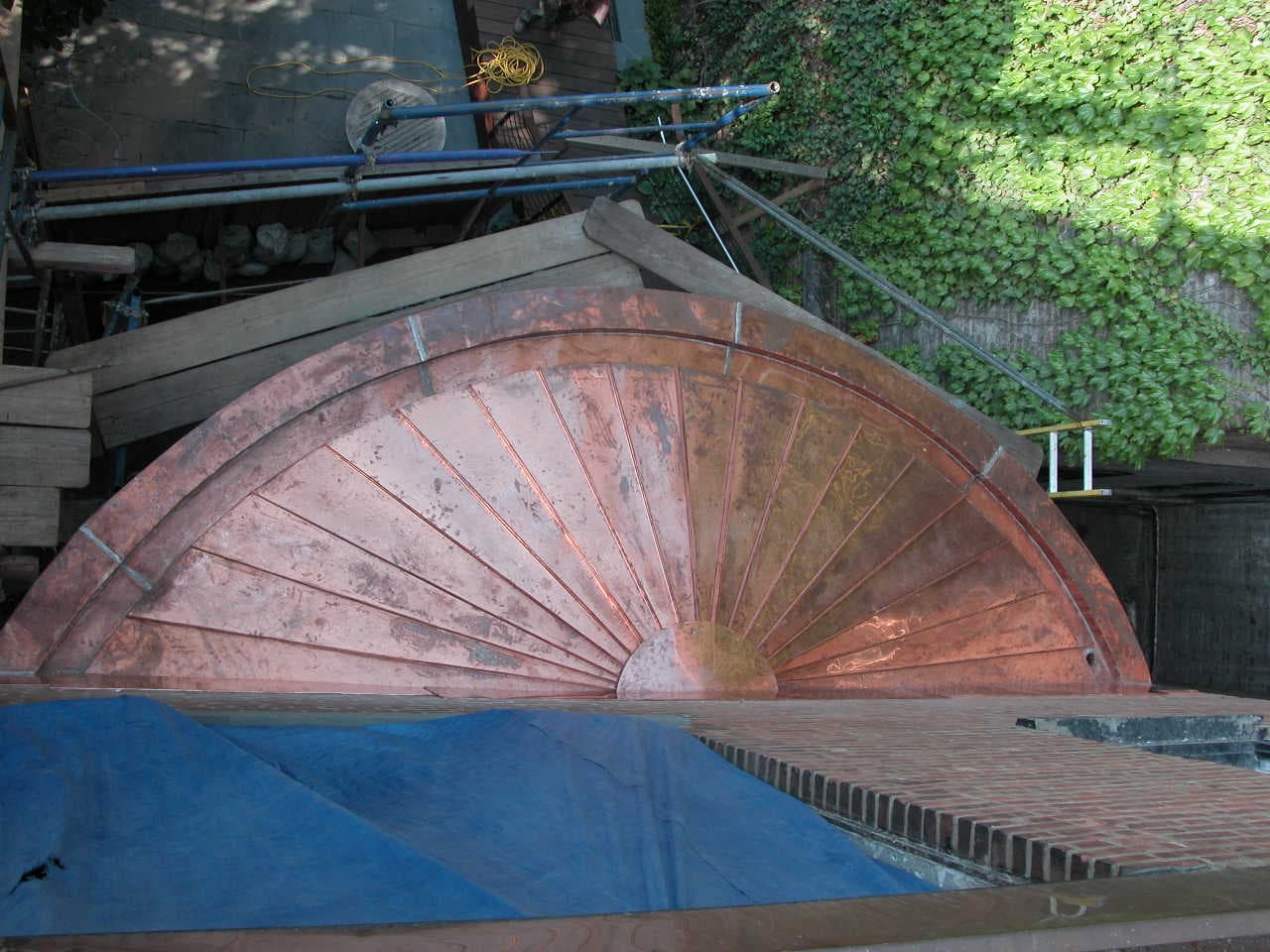 Exterior steel stair and railing