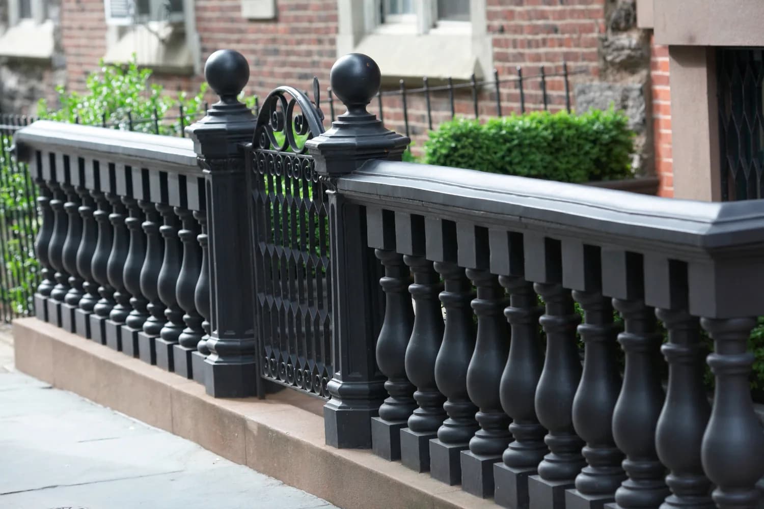 Architectural metal railing installation