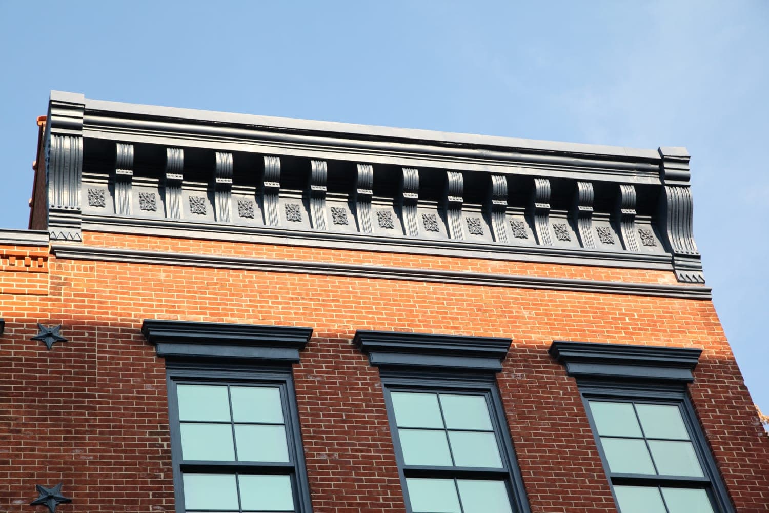 Ornamental facade restoration detail