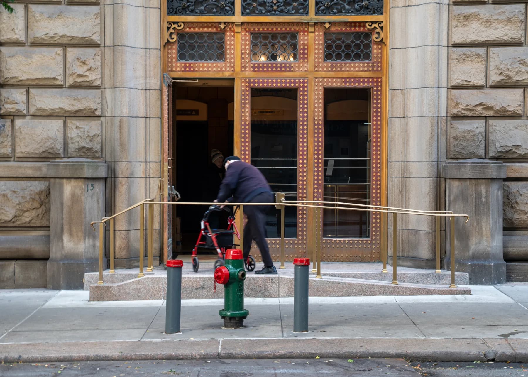 Restored ornamental entrance and accessibility improvements at 4 Lexington Avenue